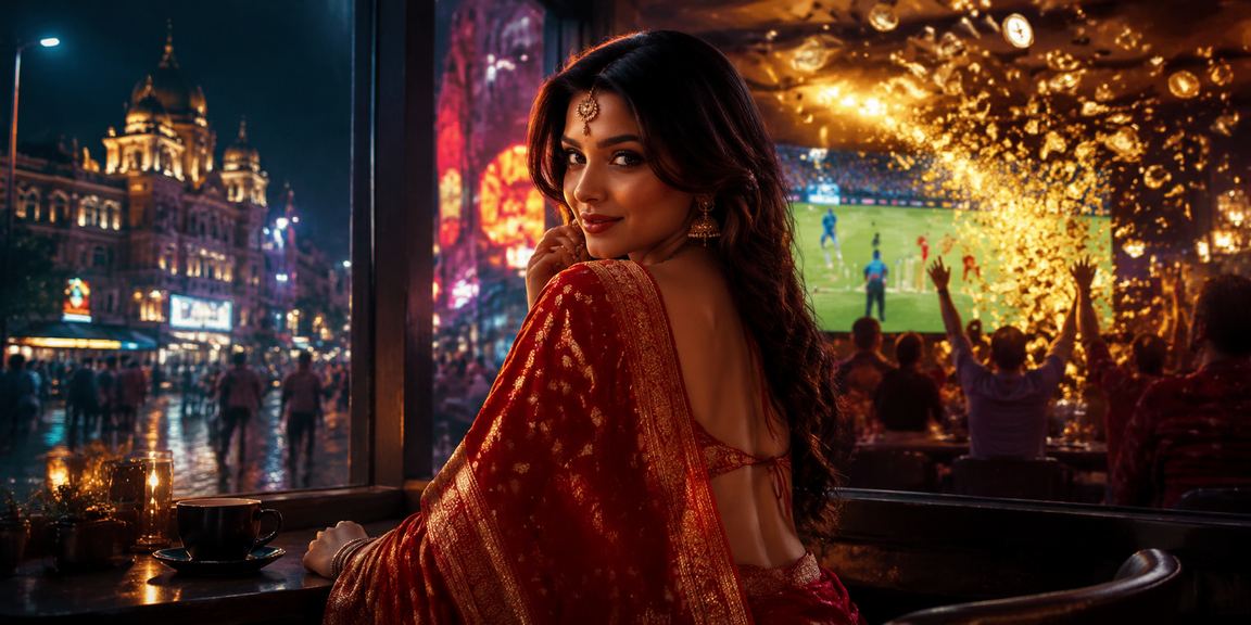 Indian player viewing lottery results and cricket betting on mobile device