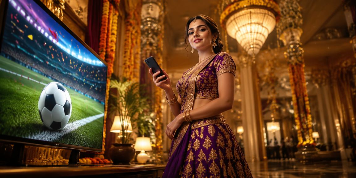 Night market in India illustrating digital sports betting atmosphere
